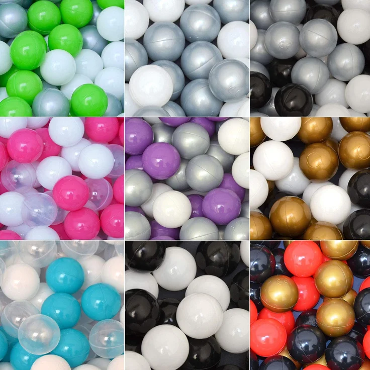 50 Bälle für Bällebad 5,5cm Babybälle Plastikbälle Baby Spielbälle Rot – Bild 8