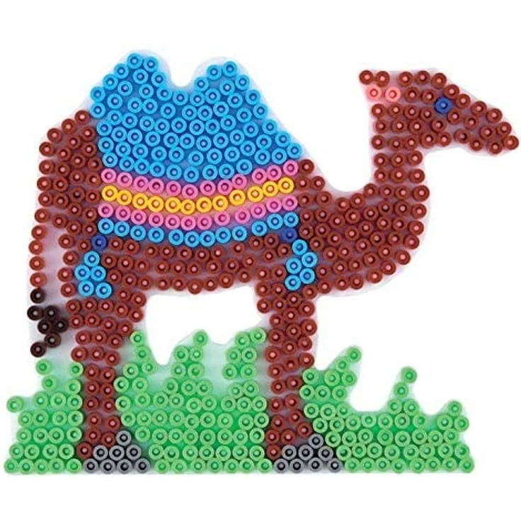 Hama Perlen 4582 Stiftplatten für Midi Perlen, Elefant, Giraffe, Löwe und Kamel – Bild 5