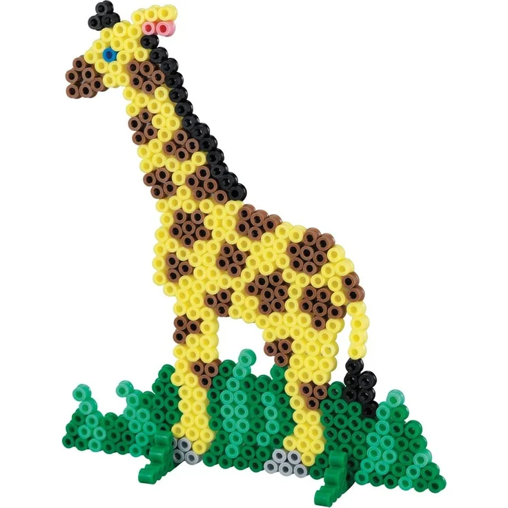 Hama Perlen 4582 Stiftplatten für Midi Perlen, Elefant, Giraffe, Löwe und Kamel – Bild 2