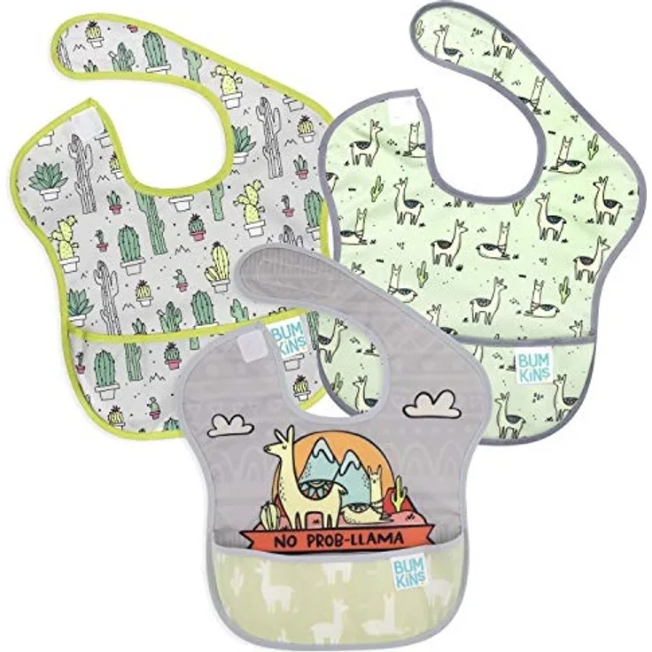Bumkins S3-BN3 Super Bib 3 Pack, Mehrfarbig