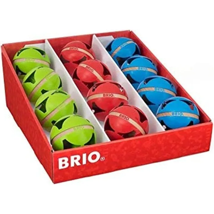BRIO 30505 - Motorik-Rasselbälle, 3fach sort. Im Display