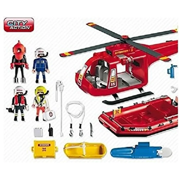 Playmobil City Action 4428 'SOS-Helikopter mit Rettungsboot', ab 4 Jahren – Bild 2