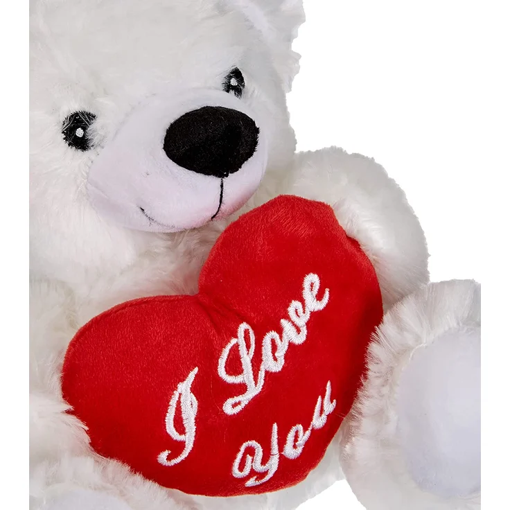 Plüsch-Bär mit rotem Herz, I love you – Bild 3