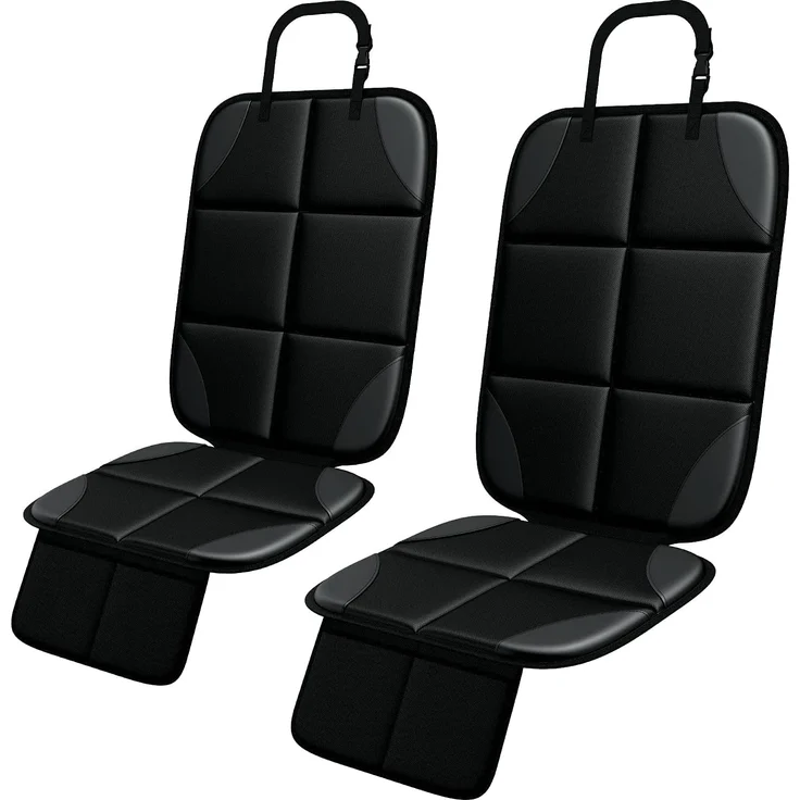 MHO+ALL Kindersitzunterlage, 2 Stück ISOfix Geeigneter Sitzschoner Auto Kindersitz für Textil- und Ledersitze, mit dickster Polsterung und Netztaschen, Leicht zu Reinigen und Rutschfestem – Bild 1