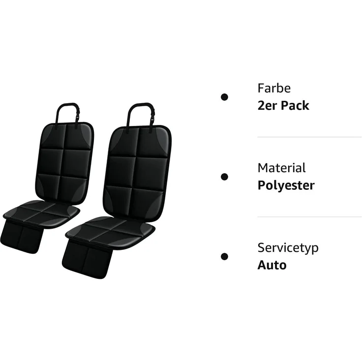 MHO+ALL Kindersitzunterlage, 2 Stück ISOfix Geeigneter Sitzschoner Auto Kindersitz für Textil- und Ledersitze, mit dickster Polsterung und Netztaschen, Leicht zu Reinigen und Rutschfestem – Bild 9