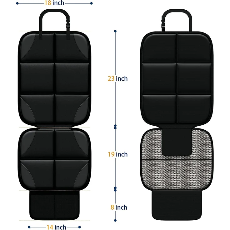 MHO+ALL Kindersitzunterlage, 2 Stück ISOfix Geeigneter Sitzschoner Auto Kindersitz für Textil- und Ledersitze, mit dickster Polsterung und Netztaschen, Leicht zu Reinigen und Rutschfestem – Bild 6