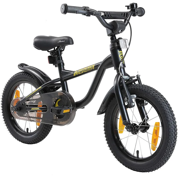 Bikestar Löwenrad Kinderfahrrad Metall 14 Zoll Schwarz
