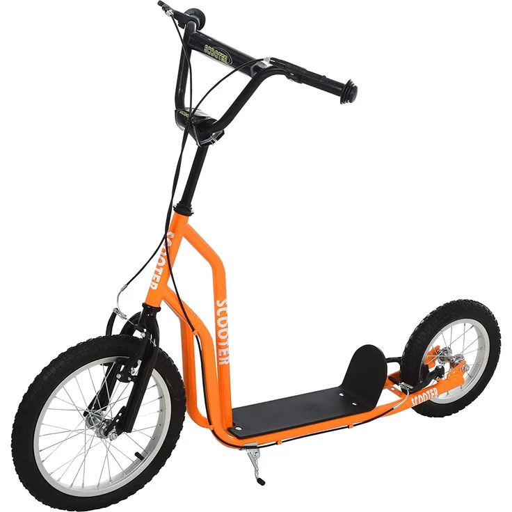 Kinderroller mit Handbremse (Farbe: orange) – Bild 1