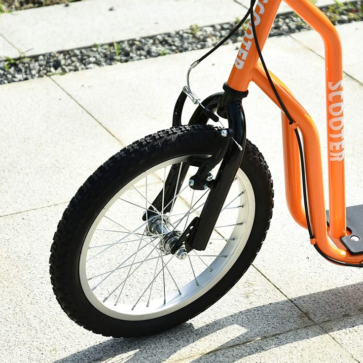 Kinderroller mit Handbremse (Farbe: orange) – Bild 8