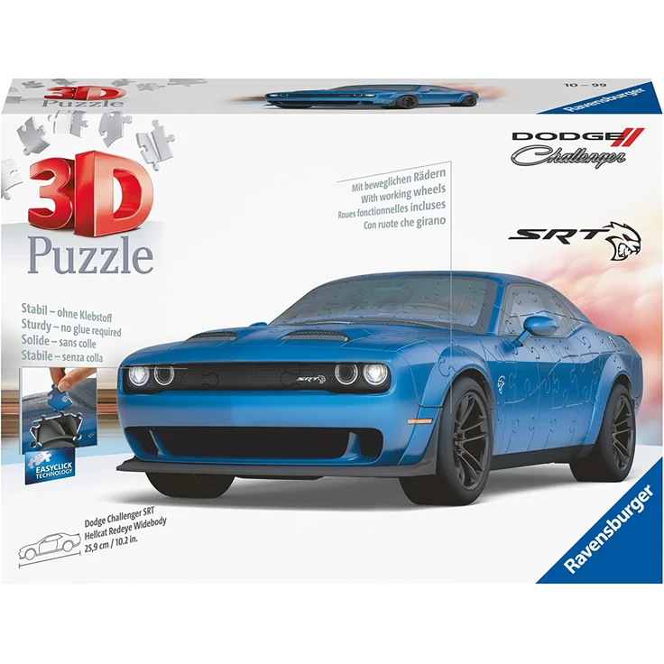 Ravensburger 3D Puzzle 11283 - Dodge Challenger SRT Hellcat Redeye Widebody - 108 Teile - Das stärkste Muscle Car der We – Bild 1