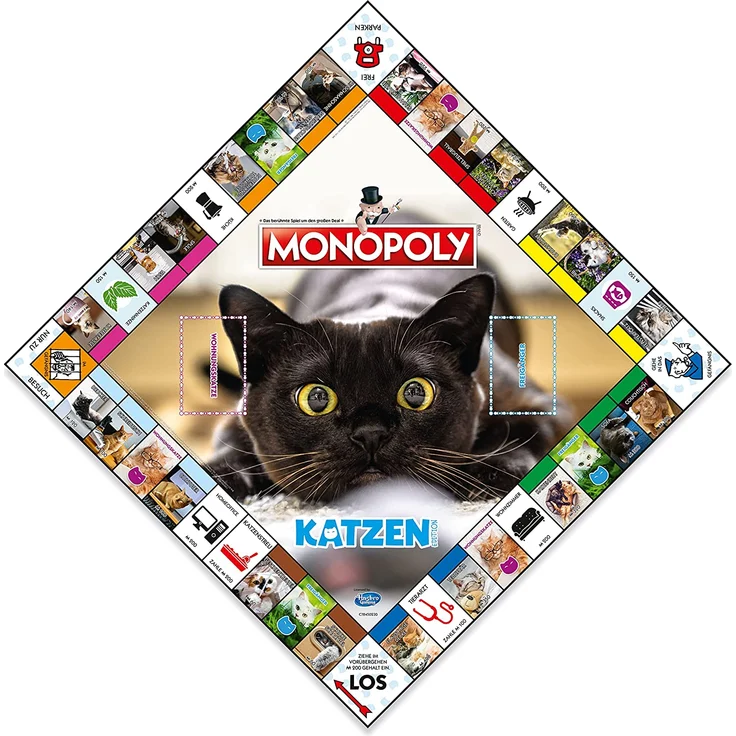 Winning Moves Monopoly Katzen, Brettspiel, Gesellschaftsspiel, Familienspiel, WM03374-GER-6 – Bild 4