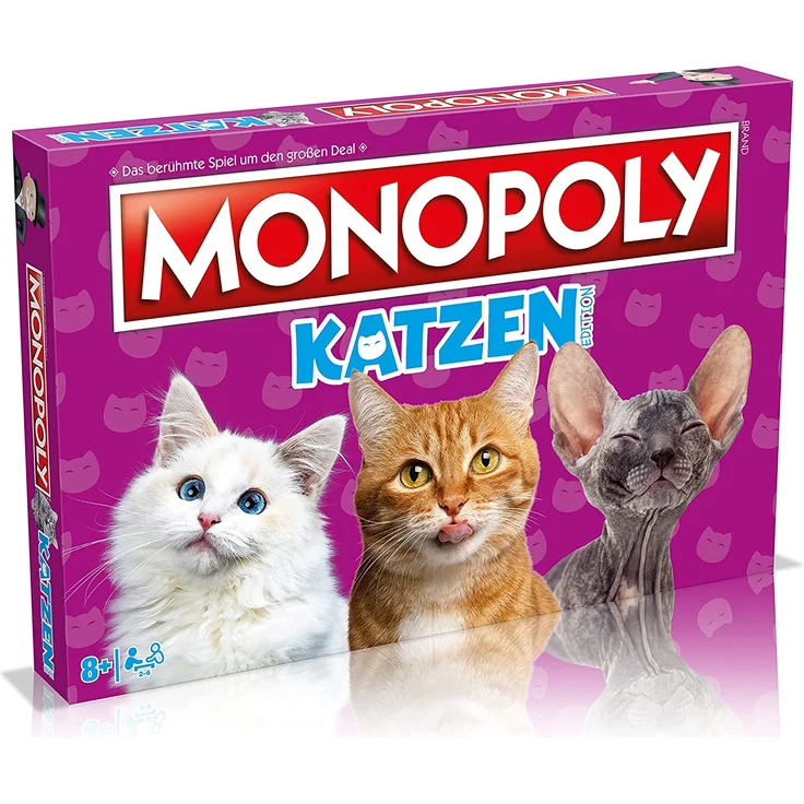 Winning Moves Monopoly Katzen, Brettspiel, Gesellschaftsspiel, Familienspiel, WM03374-GER-6 – Bild 1
