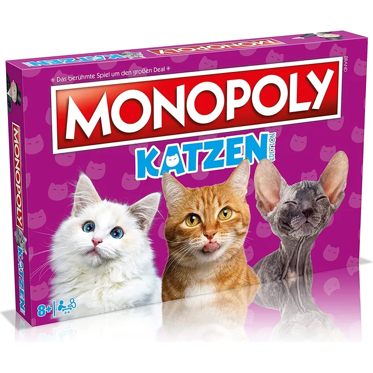 Winning Moves Monopoly Katzen, Brettspiel, Gesellschaftsspiel, Familienspiel, WM03374-GER-6