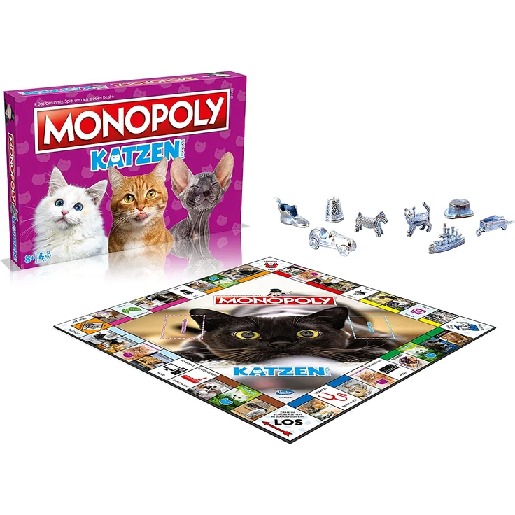 Winning Moves Monopoly Katzen, Brettspiel, Gesellschaftsspiel, Familienspiel, WM03374-GER-6 – Bild 3