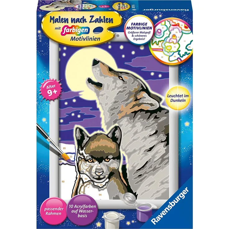 Ravensburger Malen nach Zahlen Mystische Wölfe