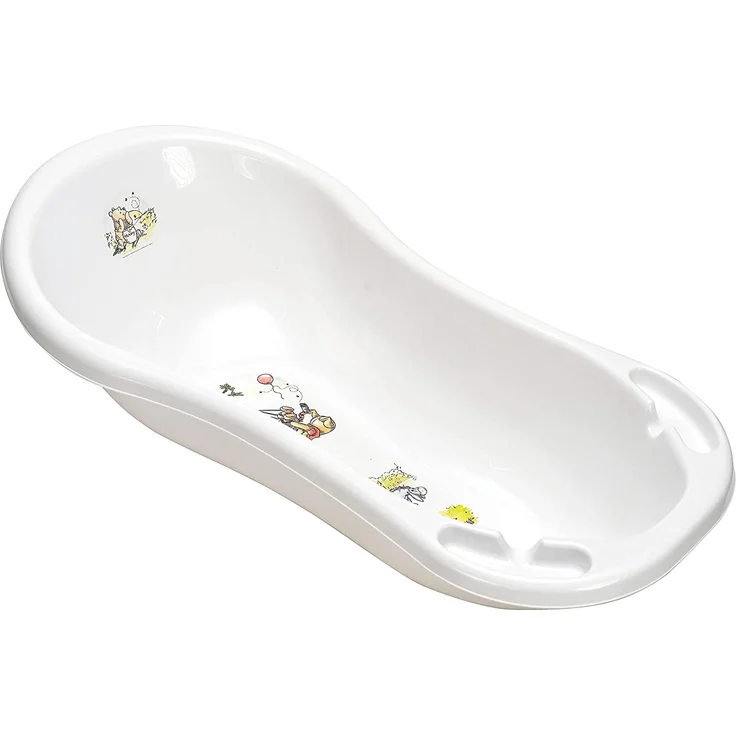keeeper Winnie Puuh Ergonomische Babywanne mit Stöpsel, Ab 0 bis ca. 12 Monate, 100 cm, Maria, Weiß – Bild 1