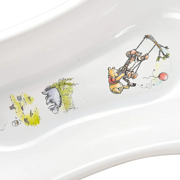 keeeper Winnie Puuh Ergonomische Babywanne mit Stöpsel, Ab 0 bis ca. 12 Monate, 100 cm, Maria, Weiß – Bild 5