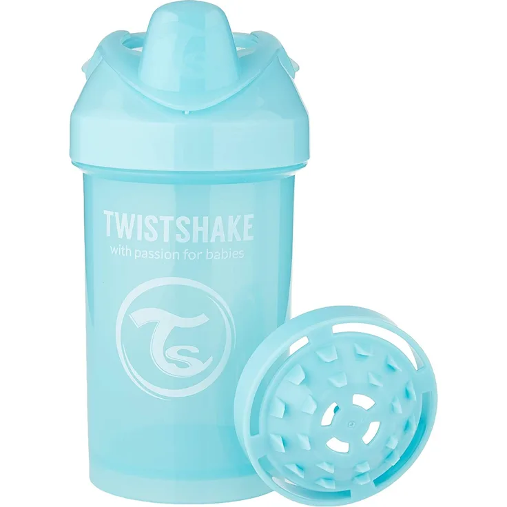 Vital Innovations 78274 Trinkbecher Twistshake Crawler Cup, 300 ml, blau