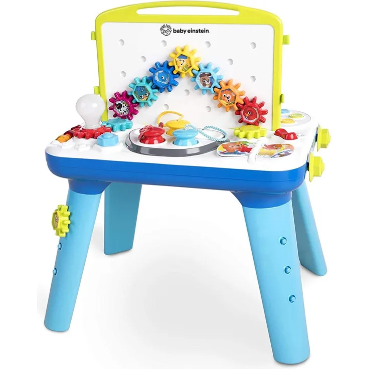 Baby Einstein, Curiosity Table Spieltisch mit 65 Melodien, abnehmbaren Füßen, Lichtern, Zahnrädern und vielem mehr