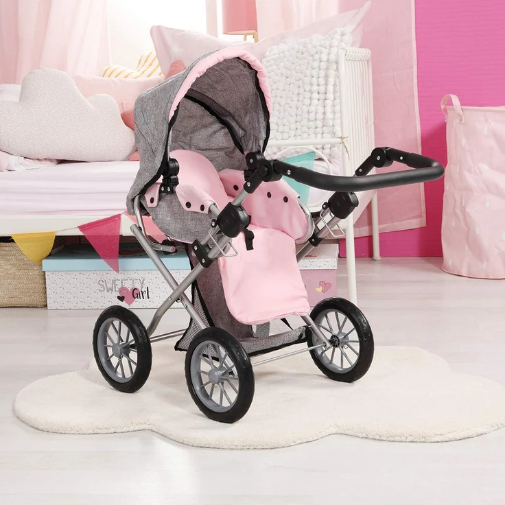 Bayer Design Puppenwagen City Star grau – Bild 7