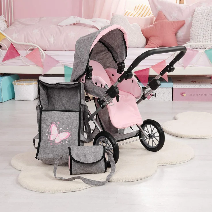Bayer Design Puppenwagen City Star grau – Bild 6