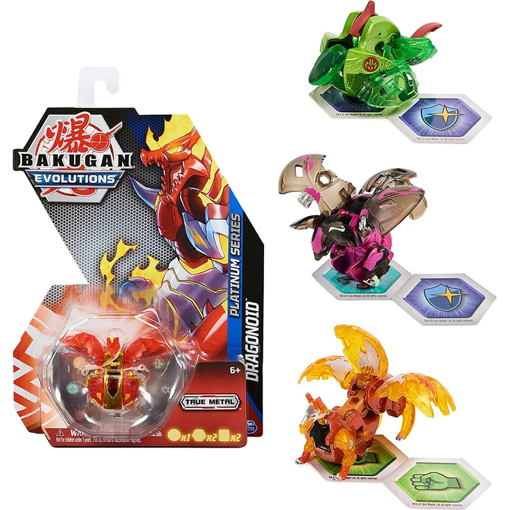 Bakugan ''Evolutions'' Platinum Series 1er Pack mit Metallkern für mehr Durchschlagskraft unterschiedliche Varianten Wurfkreisel 6 Jahr(e) – Bild 1