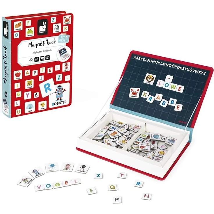 Janod J02713 Magneti'Book Alphabet Lernspielzeug, Deutsch – Bild 3