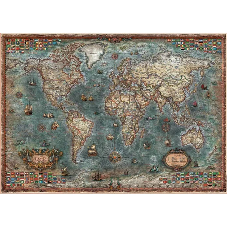 EDUCA 18017 Antike Weltkarte 8000 Teile Puzzle – Bild 4
