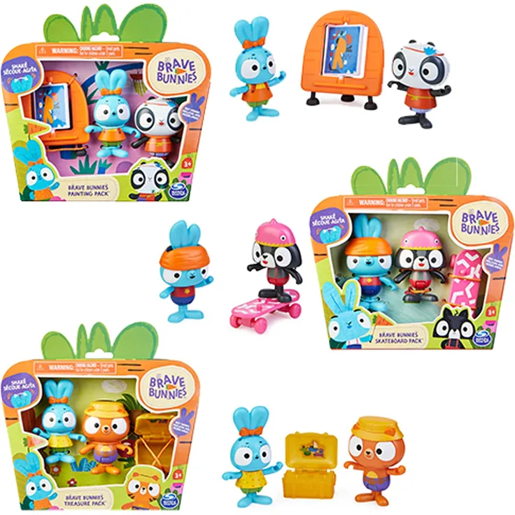 BUN Brave Bunnies Figure 3 Pack, 1 Set, zufällige Auswahl