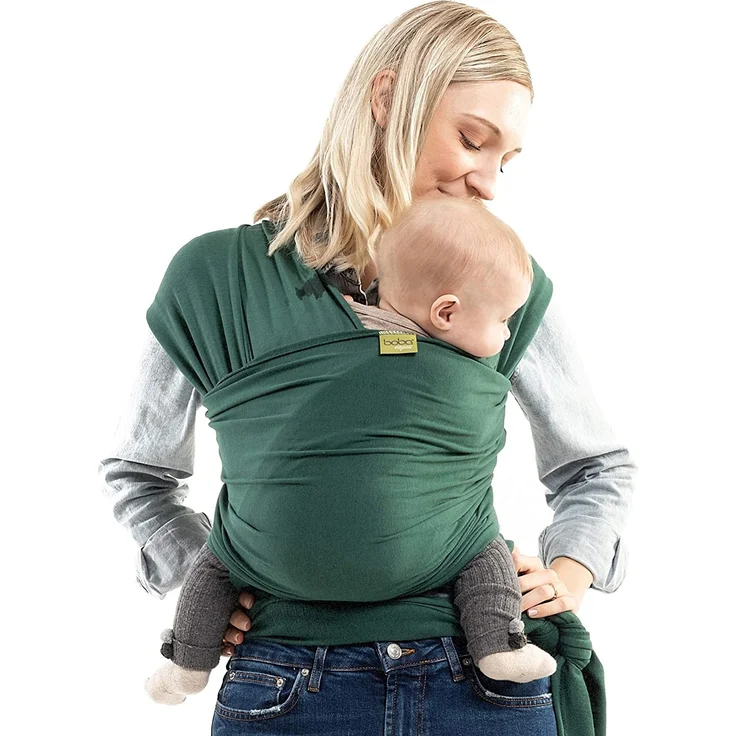 Boba Baby Tragetuch Neugeborene - Serenity Organic Rainforest - Elastisches Babytragetuch und Stilltuch für Unterwegs - Einfach zu binden - Babytrage Neugeborene ab Geburt bis 16kg – Bild 1