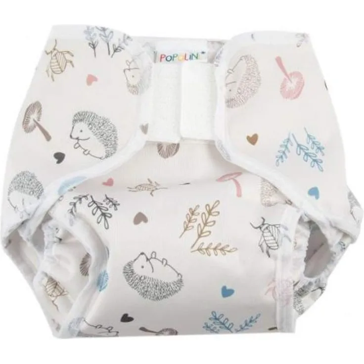Popollini PopoWrap Woodland atmungsaktive Überhose, Klettverschluss mit Auslaufschutz (S (3-6 kg))