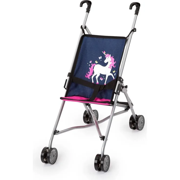 Bayer Design 30154AA Puppen Buggy, blau, Einhorn