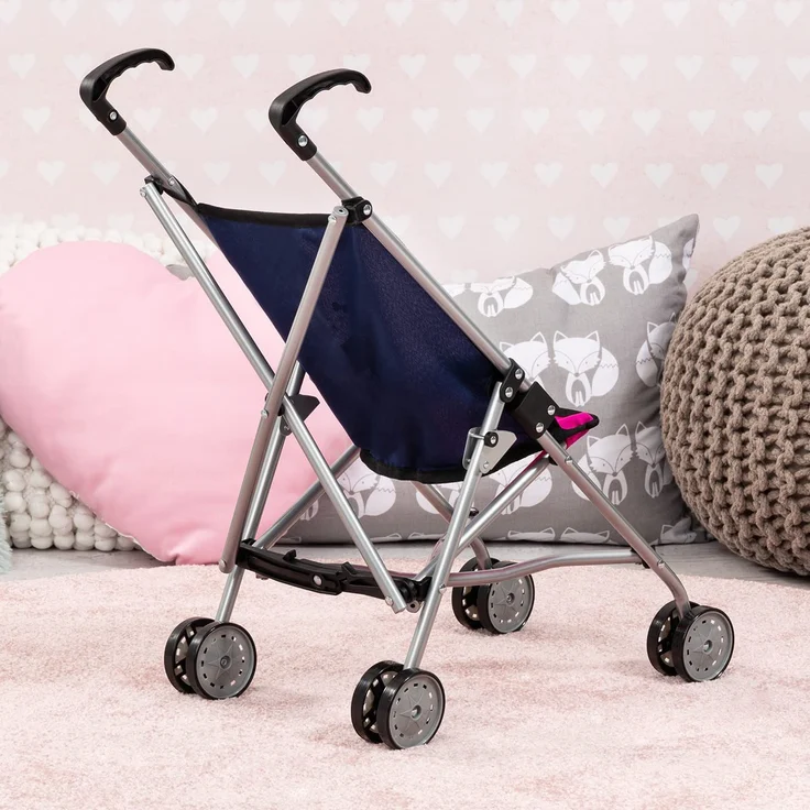 Bayer Design 30154AA Puppen Buggy, blau, Einhorn – Bild 6