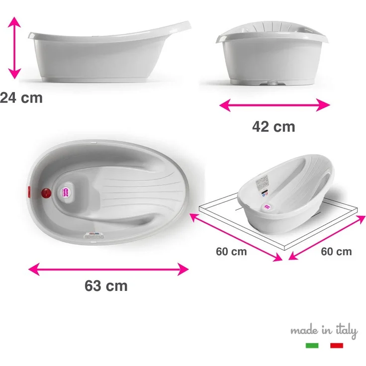 OK Baby Baby-Dusch-Badewanne Onda Weiß – Bild 5
