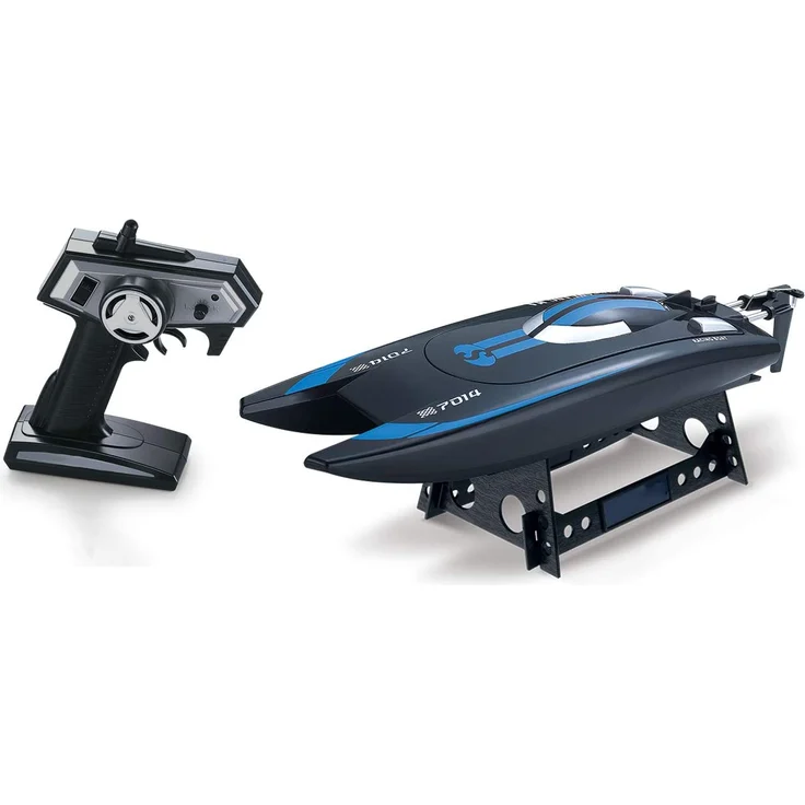 Amewi 26072 Rennkatamaran 7014 RC Einsteiger Motorboot 100% RTR 350 mm, blau – Bild 2