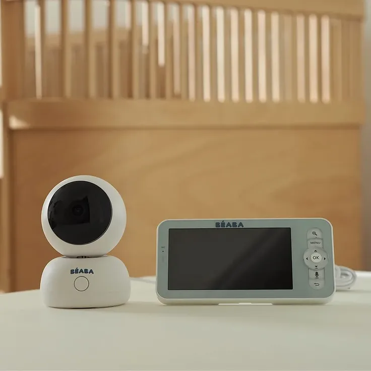 BÉABA, Babyphone Video 2 in 1, Display und spezielle Handy-App, HD-Kamera, 360° drehbar, Nachtsicht, Walkie Talkie, Schlaflieder, Temperatur- und Feuchtigkeitskontrolle, Zen Premium – Bild 5