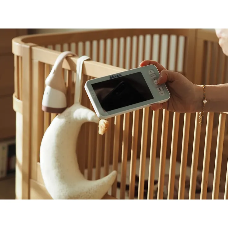 BÉABA, Babyphone Video 2 in 1, Display und spezielle Handy-App, HD-Kamera, 360° drehbar, Nachtsicht, Walkie Talkie, Schlaflieder, Temperatur- und Feuchtigkeitskontrolle, Zen Premium – Bild 6