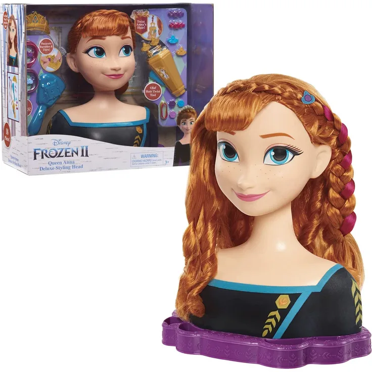 JP Disney Styling Frozen 2 Deluxe Anna Styling Head, FRND7000