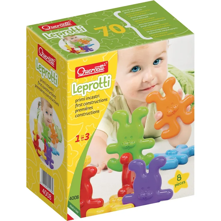 Quercetti 4008 Daisy Hasen-ineinandergreifendes Spiel