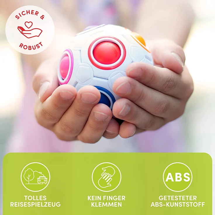 CUBIDI® Original Regenbogenball | Geschicklichkeitsspiel für Kinder und Erwachsene | Spannendes Knobelspiel für Mädchen und Jungen ab 6 Jahren | fördert räumliches Denken, Logik und Vorstellungskraft – Bild 5