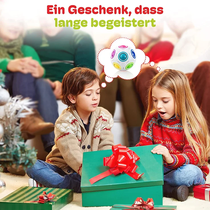 CUBIDI® Original Regenbogenball | Geschicklichkeitsspiel für Kinder und Erwachsene | Spannendes Knobelspiel für Mädchen und Jungen ab 6 Jahren | fördert räumliches Denken, Logik und Vorstellungskraft – Bild 7