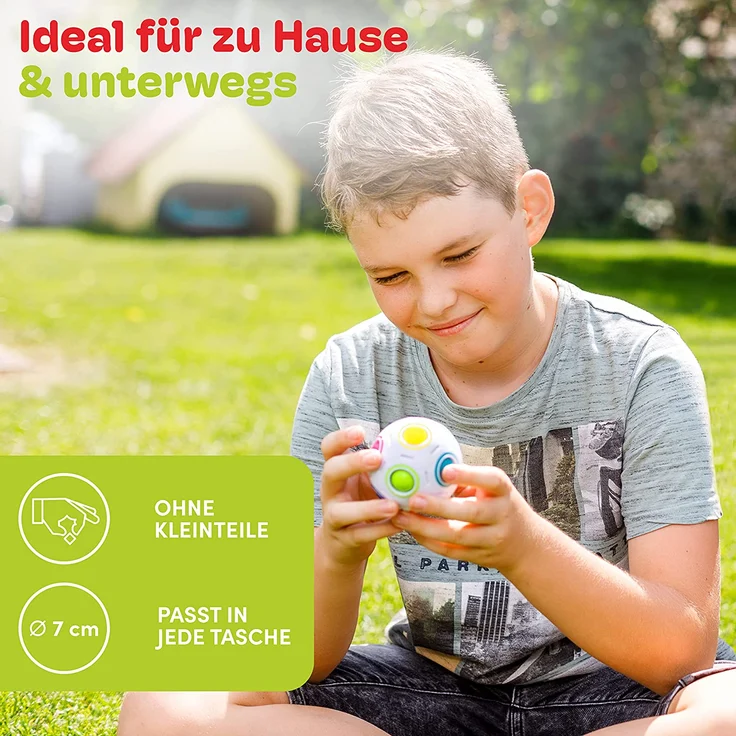 CUBIDI® Original Regenbogenball | Geschicklichkeitsspiel für Kinder und Erwachsene | Spannendes Knobelspiel für Mädchen und Jungen ab 6 Jahren | fördert räumliches Denken, Logik und Vorstellungskraft – Bild 3