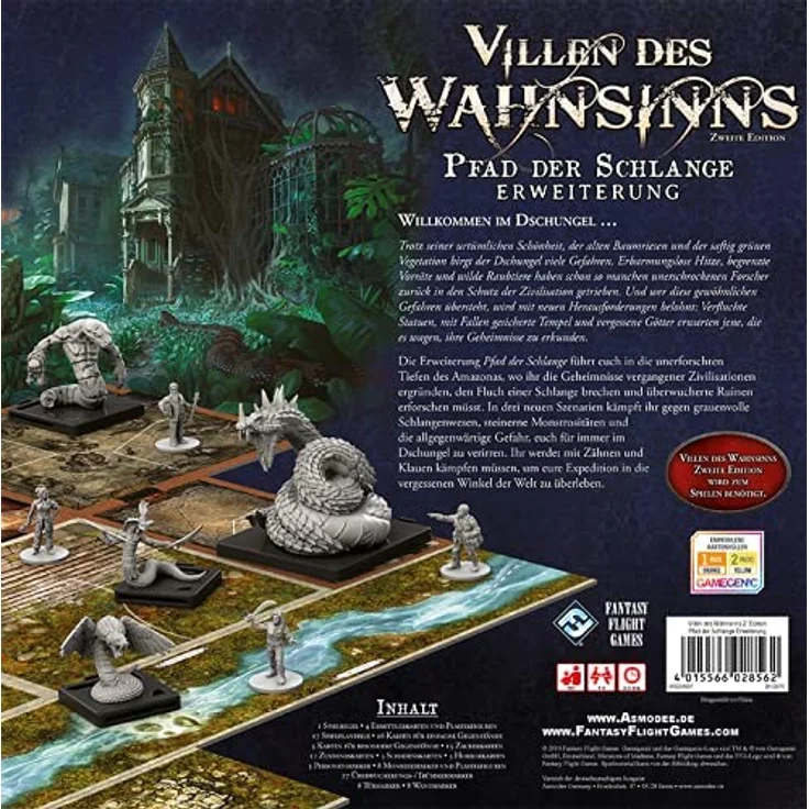 Asmodee Villen des Wahnsinns - Pfad der Schlange - Brettspiel, Erweiterung, 2. Edition – Bild 3