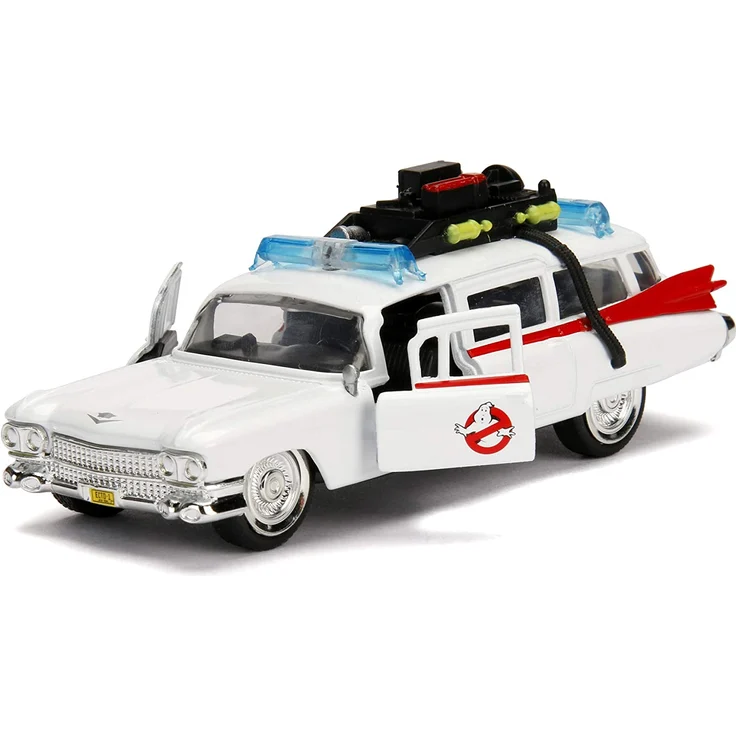 Jada Toys 253232000 Ghostbuster ECTO-1, Auto, Spielzeugauto aus Die-cast, Türen zum Öffnen Maßstab 1:32, weiß – Bild 2