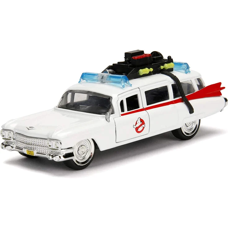 Jada Toys 253232000 Ghostbuster ECTO-1, Auto, Spielzeugauto aus Die-cast, Türen zum Öffnen Maßstab 1:32, weiß – Bild 1