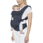 Ergobaby Babytrage für Neugeborene bis Kleinkind, Navy Mini Dots Adapt 3-Positionen Ergonomische Baby-Tragetasche Kindertrage Rückentrage