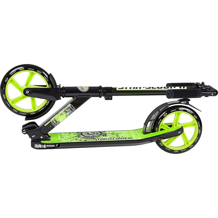 City Scooter Star-Scooter - Premium 205mm Deluxe Edition Schwarz und Grün – Bild 6