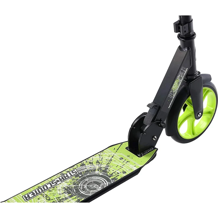 City Scooter Star-Scooter - Premium 205mm Deluxe Edition Schwarz und Grün – Bild 4