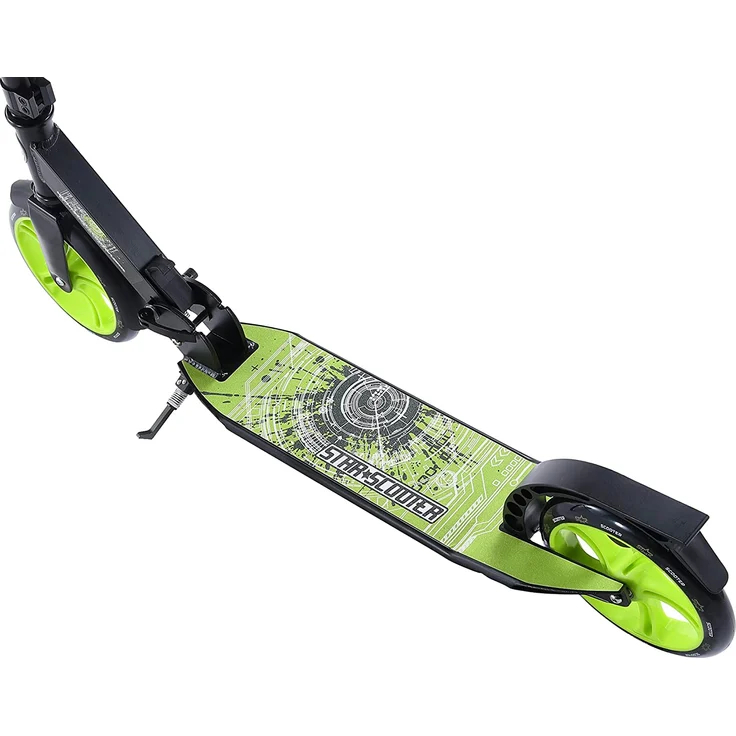 City Scooter Star-Scooter - Premium 205mm Deluxe Edition Schwarz und Grün – Bild 5