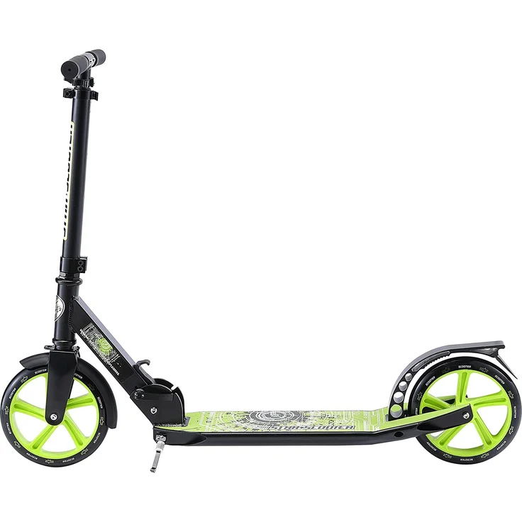 City Scooter Star-Scooter - Premium 205mm Deluxe Edition Schwarz und Grün – Bild 2